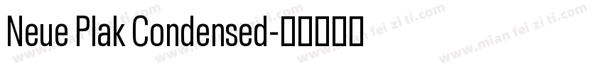 Neue Plak Condensed字体转换